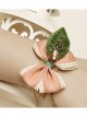 Tree Leaf Pink Bowknot Lolita Wrist Strap And Ring Set