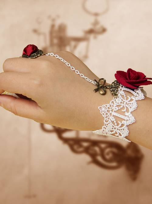 Charming Lace Fashion Lady Lolita Bracelet And Ring Set