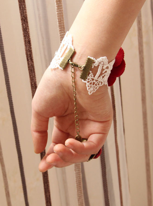 Charming Lace Fashion Lady Lolita Bracelet And Ring Set