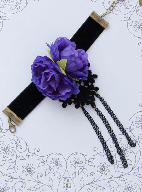 Gothic Black Chain Tassel Lady Lolita Wrist Strap