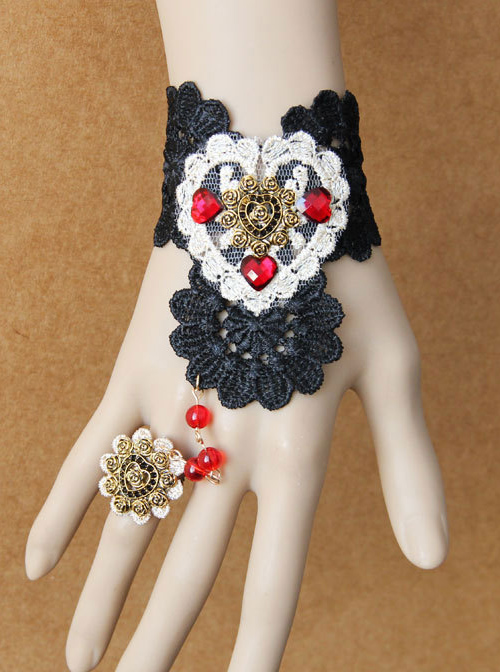 Sexy Black Lace Gothic Lady Lolita Wrist Strap