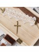 Cute White Lace Crucifix Pendant Lady Lolita Wrist Strap