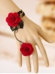 Gorgeous Lace Floral Lady Lolita Bracelet And Ring Set