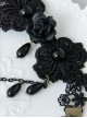 Concise Black Lace Girls Lolita Bracelet And Ring Set