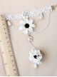 Classic White Lace Lady Lolita Bracelet And Ring Set