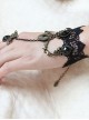 Black Lace Retro Punk Lolita Bracelet And Ring Set