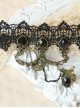 Black Lace Retro Punk Lolita Bracelet And Ring Set