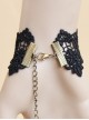 Gothic Retro Black Lolita Wrist Strap And Ring