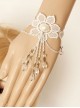 White Lace Flower Wedding Lady Lolita Wrist Strap