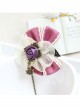 Purple Bowknot And Rose Lolita Wrist Strap And Ring Set