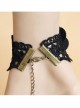 Gothic Black Lace Lady Lolita Wrist Strap And Ring