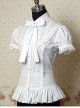 White Puff Short Sleeves Lolita Shirt