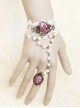 Cute Pink Rose Special Girls Lolita Wrist Strap And Ring