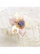 White Lace Cloth Flower Girls Lolita Wrist Strap