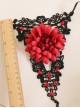 Black Lace Red Flower Girls Lolita Wrist Strap
