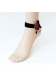 Gothic Black Beaded Floral Lady Lolita Ankle Belt