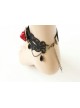 Gothic Black Beaded Floral Lady Lolita Ankle Belt