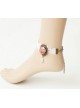 Cute White Floral Handmade Lolita Ankle Belt