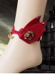 Halloween Demon Wings Red Baroque Style Lolita Ankle Belt