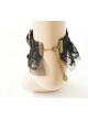Retro Black Lace Bead Victorian Lady Lolita Ankle Belt