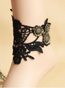 Gothic Black Lace Handmade Lolita Ankle Belt