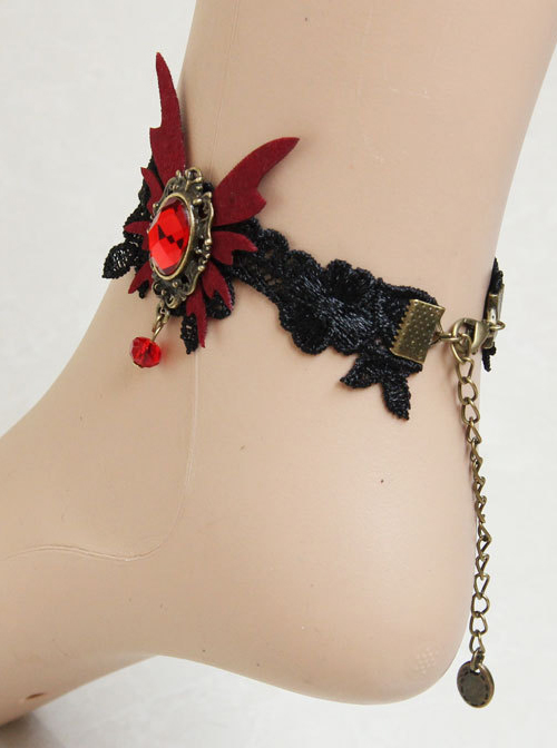 Gothic Handmade Butterfly Girls Lolita Ankle Belt