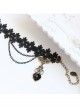 Concise Black Heart Pendant Handmade Girls Lolita Ankle Belt