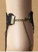 Gothic Black Lace Chain Tassel Girls Lolita Ankle Belt