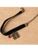 Chinese Characters And Red Bead Pendant Ankle Belt