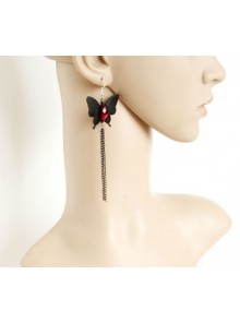 Chain Tassel Butterfly Handmade Women Lolita Earrings