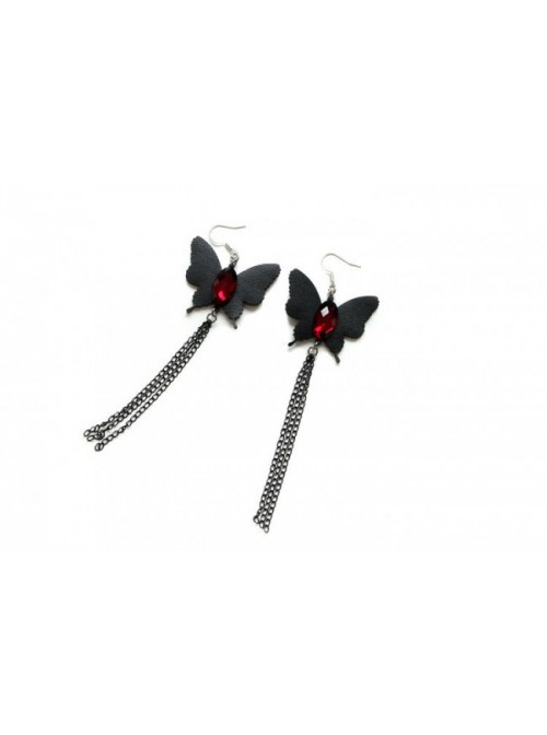 Chain Tassel Butterfly Handmade Women Lolita Earrings