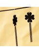 Black Flower Tassel Handmade Lady Lolita Earrings