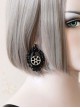 Steampunk Mechanical Gear Black Lolita Earrings