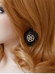 Steampunk Mechanical Gear Black Lolita Earrings