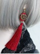 Gorgeous Retro Red Long Tassel Lady Earrings