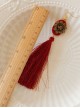 Gorgeous Retro Red Long Tassel Lady Earrings