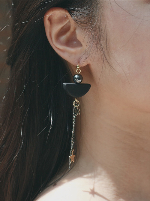 Sexy Metal Chain Star Tassel Lady Lolita Earrings