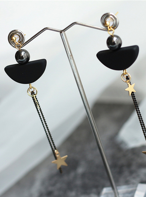 Sexy Metal Chain Star Tassel Lady Lolita Earrings