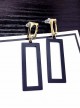 Modern Concise Rectangle Long Earrings