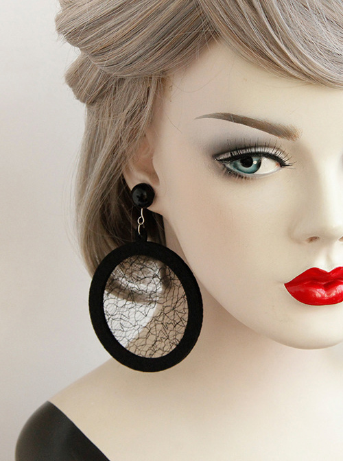 Circular Tulle Personality Fashion Earrings