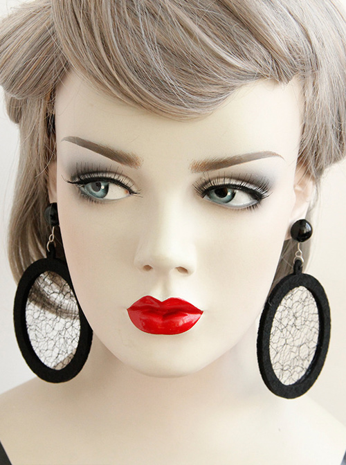 Circular Tulle Personality Fashion Earrings