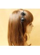 Handmade Black Cobweb Gothic Rose Lolita Headband