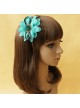 Retro Green Floral Handmade Lolita Headband