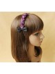 Cute Purple Roses Bowknot Girls Lolita Headband