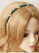 Retro Leaves Rhinestone Girls Lolita Headband