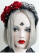 Handmade Gorgeous Black Lace Gothic Lolita Headband