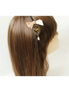 Classic Bowknot Leopard Print Gemstone Handmade Lolita Headband