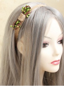 Concise Cute Rattan Bowknot Girls Lolita Headband