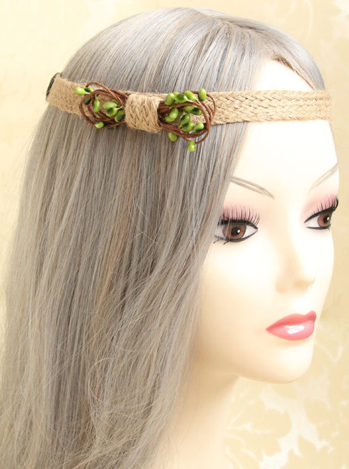 Concise Cute Rattan Bowknot Girls Lolita Headband