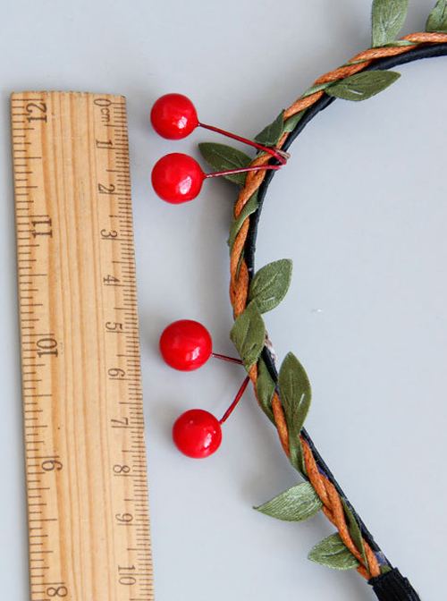 Cute Rattan And Little Cherry Handmade Lolita Headband